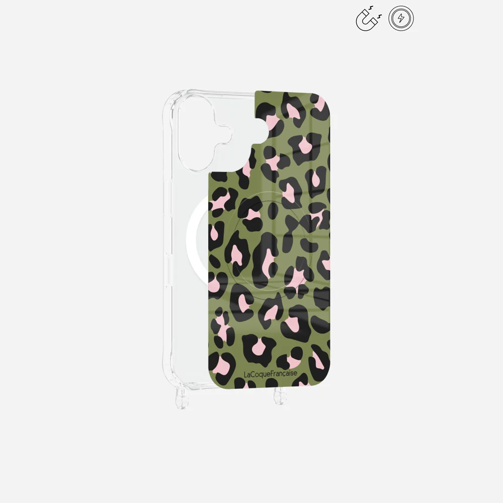 Plaque Magnetique Imprimee Leopard Kaki Et Rose - Image 5