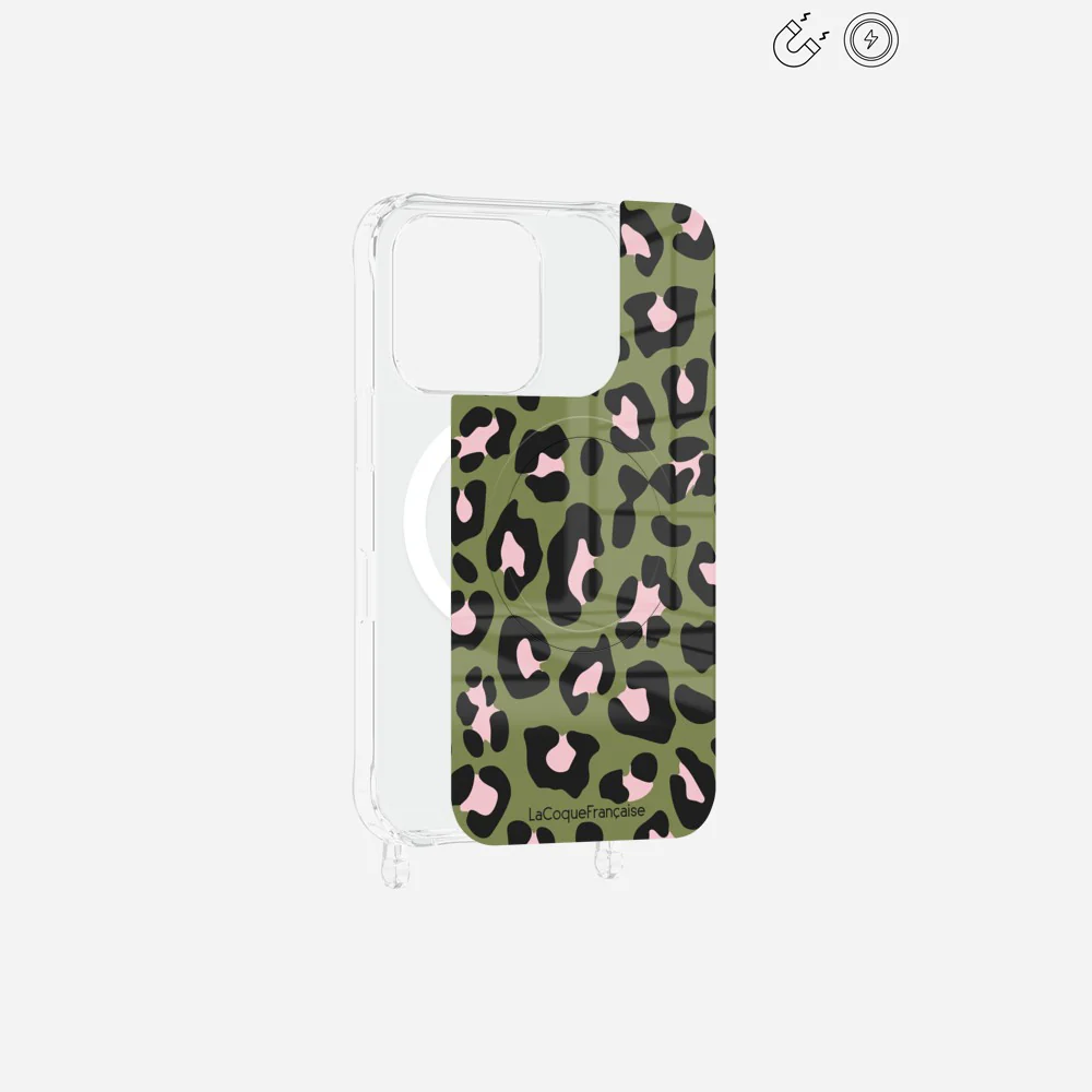 Plaque Magnetique Imprimee Leopard Kaki Et Rose - Image 6
