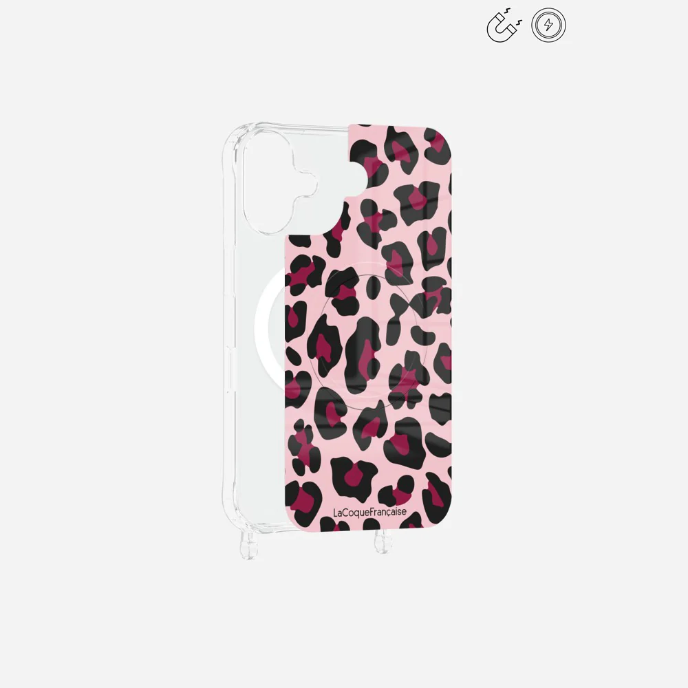 Plaque Magnetique Imprimee Leopard Rose Et Bordeaux - Image 9