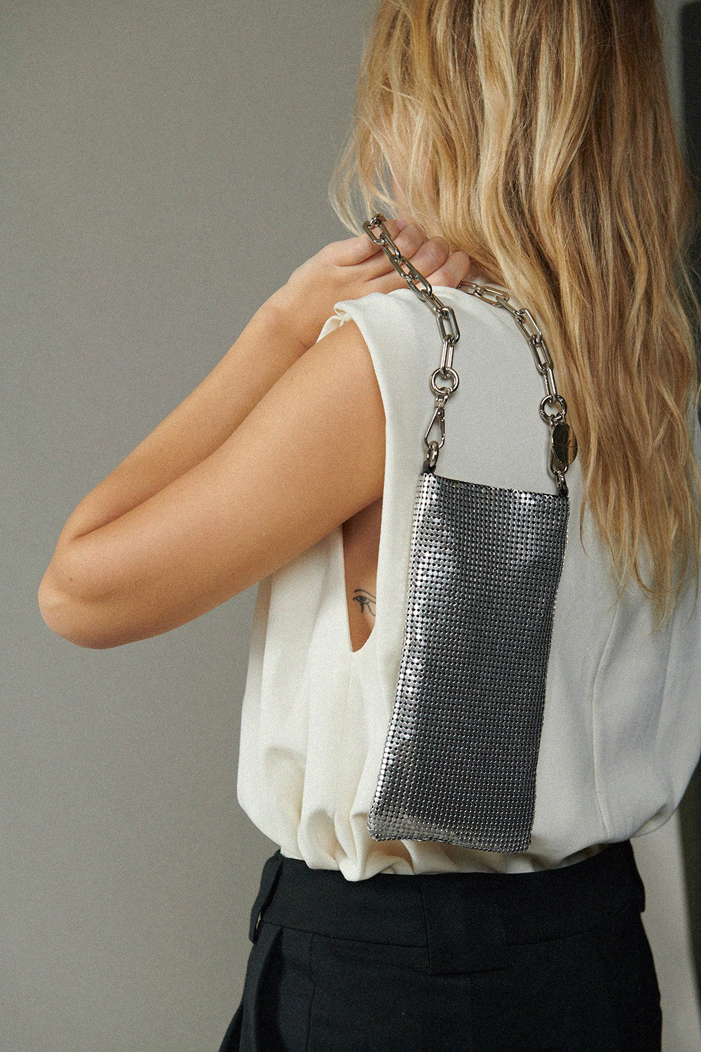 Sac Bandouliere Salome Argent - Image 3